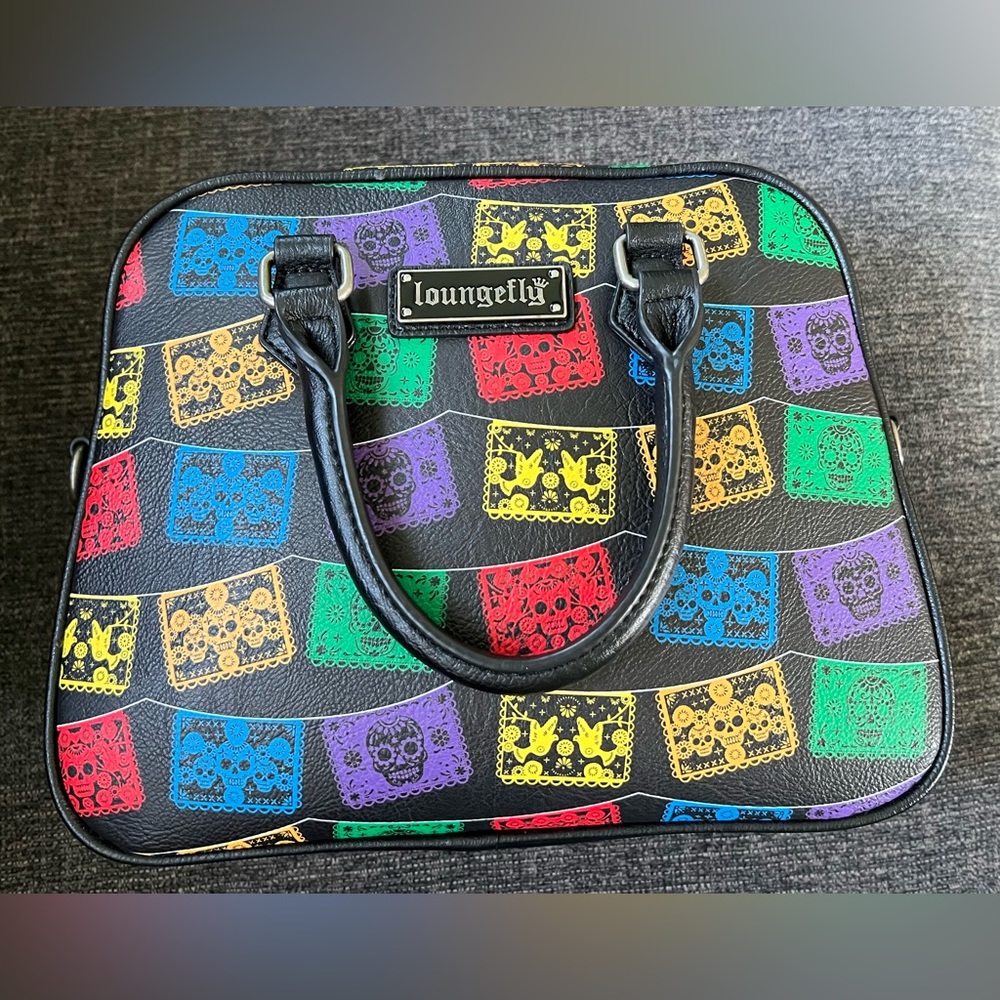 Loungefly Dia de los Muertos Crossbody Purse with strap